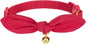Bunny Ear Cat Collar with Bell and Bow Tie, Breakaway Cute Bowtie Kitten Collars(Red)