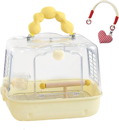 Bird Carrier Bag, Clear Travel Bird Tote, Portable Outing Adventure Carrier, Soft Padded Construction Feature, Easy Carry Handle Design, Excellent Birds Transport Tool, Budgies Cockatiels Use