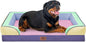 Comfort Expression Orthopedic Dog Bed for Extra Large Dogs 45x35 Inch, Waterproof Egg Crate Foam XL Pet Bed with Removable Bolsters, Dog Couch with Washable Cover & Non-Slip Bottom, Frosted Grape