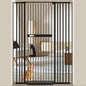 WAOWAO 71" Extra Tall Cat Pet Gate 29.92-45.66" Wide Pressure Mounted Walk Through Swing Auto Close Safety Black Metal Dog Pet Puppy Cat for Indoor Stairs,Doorways