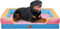 Comfort Expression Orthopedic Dog Bed for Extra Large Dogs 45x35 Inch, Waterproof Egg Crate Foam XL Pet Bed with Removable Bolsters, Dog Couch with Washable Cover & Non-Slip Bottom, Bubblegum Cove