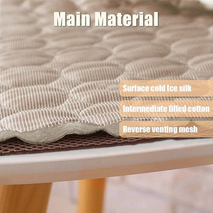 Washable Dog Cooling Mat - Ice Silk Pet Self Cooling Pad Blanket for Indoor & Outdoor Car Seats