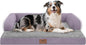 Extra Large Dog Bed-Orthopedic Waterproof XL Dog Bed for XLarge Extra Big Dogs - Foam Couch Sofa Washable with Removable Cover-Purple