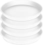 4 Pack of 17 inch Plant Saucer, 2.3" Depth Tray, Large Deep Garden Plastic Flower Planter Plant Trays for Indoors Outdoor Bath Bath (17", Creamy White)
