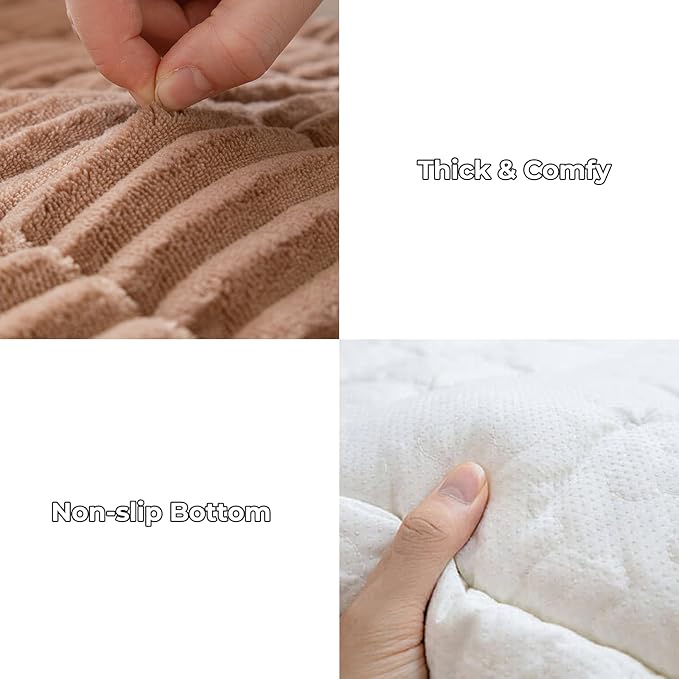FUNNY FUZZY Pet Couch Covers for Sofa, Washable Dog Couch Cover Protector for Dogs, Flannel Couch Covers for Dogs Pet Friendly Pets Mat Bed Sofa Cover (Brown, 27.6"×59.1")