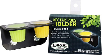 Nectar Pods Holder - Durable Cage Accessory for Nectar Pods - Sugar Gliders, Marmosets, Squirrels, Parrots, Cockatiels, Parakeets, Lovebirds, Birds, Hamsters, Day Geckos, Kinkajous & Other Small Pets