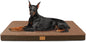 Patas Lague Orthopedic Jumbo Dog Bed for Large Sized Dog 56''X40'', Soft Waterproof Egg Crate Foam Large Pet Crate Beds Mat with Removable Washable Cover and Non-Slip Bottom, Brown