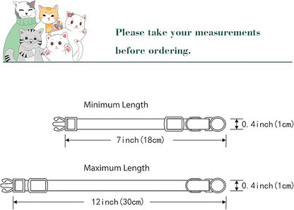 Yizepet Cat Collars, Breakaway Kitten Collar, Cute Kitty Collar in 2 Pack, Pet Supplies Accessories