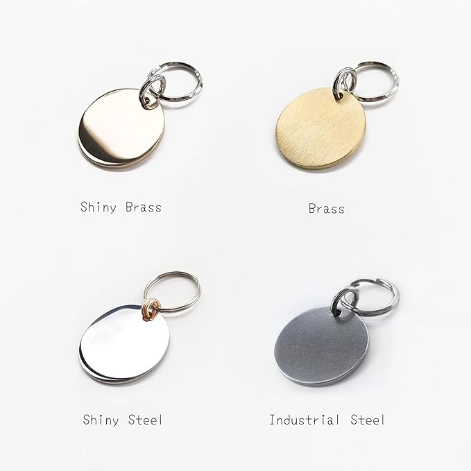 Cats Dogs ID Tags Personalized Lovely Symbols Pets Collar Name Accessories Simple Custom Engraved Products for Extra Small Four Legged Child Necklace Chain Anti-Lost Shiny Stainless Steel Charm