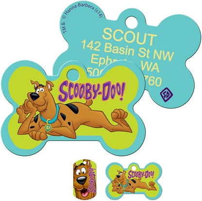 GoTags Cartoon Scooby-Doo Pet ID Tags, Personalized Engraved Dog Tags and Cat Tags with up to 4 Lines of Custom Text