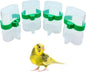 Bird Water Dispenser Parrot Water Feeder Bird Seed Container for Cage Parakeet Waterer Cage Accessories Automatic Feeding for Finch Lovebird Canary Small Birds(4Pcs)