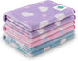 1 Pack 3 Blankets Super Soft Cute Dot Pattern Pet Blanket Flannel Throw for Dog Puppy Cat Purple/Pink/Cyan Large