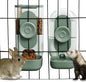 Hanging Automatic Food and Water Dispenser, Gravity Rabbit Feeder Set, Cage Cat and Bunny Food Bowl (Cage Grid Spacing Over 1.2'')
