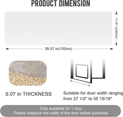 Uross Carpet Protector for Pets 3.28FT-Cat Carpet Protector for Doorway, Anti Cat Scratch Plastic Mat, Under Door Cat Scratch Floor Protector Carpet Scratch Stopper