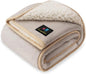 Luciphia Waterproof Pet Blanket, Liquid Pee Proof Dog Blanket for Sofa Bed Couch, Reversible Sherpa Fleece Furniture Protector Cover for Small Medium Large Dogs Cats, Khaki+Beige Medium（57" x 40"）