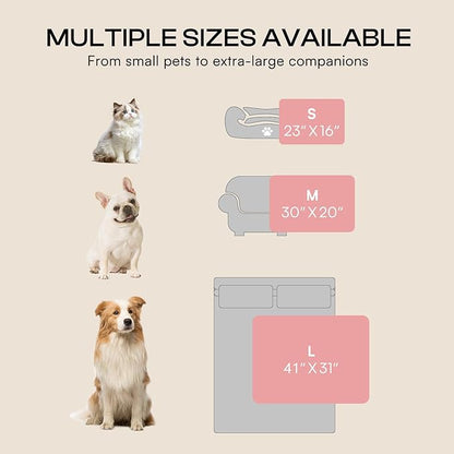 LINENLUX 1 Pack 3 Soft Fleece Dog Blanket for Pet Washable Warm Cat Puppy Fluffy Calming Flannel Beige/Pink/Grey Small