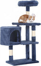 PayLessHere Cat Tree 36in Cat Tower with Cat Scratching Post, Cat Condo Stand House Furniture Kitty Activity Center with Furry Toys Cat Tree for Indoor Cats,Navy Blue