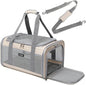 Airline Approved Pet Carrier for Cats and Small Dogs, Breathable and Collapsible Design, Portable Travel Bag for Bearded Dragon, Puppies Animal Hangbag, Rabbit Cage Cage (Khaki, Small)