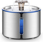 Cat Water Fountain, 84oz/2.5L Stainless Steel Pet Water Fountain, Automatic Dog Water Dispenser with Water Level Window, Ultra-Quiet Pump, Perfect for Cats, Dogs and Multiple Pets