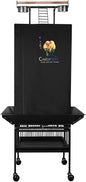 Colorday Good Night Bird Cage Cover for Large Bird Cage with Play Top (Patented), Black 61"