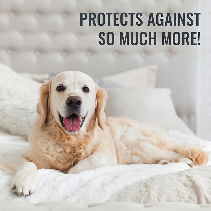 DMI Waterproof Mattress Protector, Mattress Pad, Waterproof Mattress Cover, Bed Pad and Bed Coverr, Encased Zippered Fit, King, White