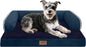 Small Dog Bed Waterproof Orthopedic Dog Beds for Medium Sized Dogs Comfy Pet Cat Bed with Sides, Washable Removable Cover
