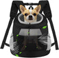 SMONT Dog Backpack Carrier Pet Lightweight Dog Carrier Backpack Small Dog Front Backpack Breathable Dog Carriers for Small Dogs with Safety Belt for Outdoor Hiking Travel Use S (2-7 lbs) Black
