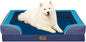 Comfort Expression Orthopedic Dog Bed for Large Dogs 36x27 Inch, Waterproof Egg Crate Foam Large Pet Bed with Removable Bolsters, Dog Couch with Washable Cover & Non-Slip Bottom, Hidden Bay