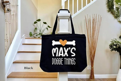 Custom Pet Bag, Custom Dog Mom Gift, Dog Owner Gift, Dog Lover Gift, Gift For Dog Mom, Personalized Dog Tote Bag, Cotton Canvas Tote