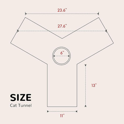 Tempcore 3 Way Collapsible Cat Tunnel for Indoor Cats, Pet Tunnel Bored Toys with Peek Hole & Ball for Puppy, Kitty, Kitten, Rabbit, Blue-Coin