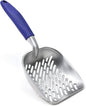 Cat Litter Scoop, Metal Scooper for Cat Box, Aluminum Alloy Sifter, Deep Shovel Poop Cleaner, Long Handle Ergonomic Grip, Rustproof Waterproof Construction, Design for Litter Box Cleaning