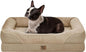 Dog Bed for Medium Large Size Dogs - Memory Foam Soft Pet Couch Sofa with Removable Cover Waterproof Bolster
