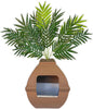 Good Pet Stuff Hidden Litter Box Planter, Decorative Cat Litter Enclosure with Carbon Filter, Artificial Plant, Easy Clean, Indoor Design, Courtyard Square Style, Essentials Kit, Mocha Brown