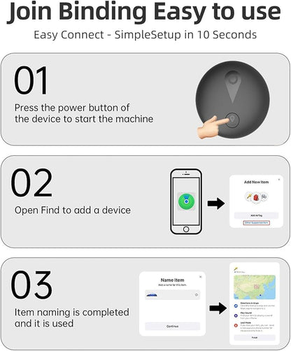 GPS Tracker for Dogs, Smart Collar with Real-Time Location - Pet Location Tracker with Holder, No Monthly Fee/No SIM Card, Works with iOS Find My, Ultra-Slim, IP68 Waterproof, 12-Month Working Time