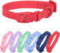 Waterproof Dog Collar Soft Rubber Dog Collar with Safety Buckle Adjustable Pet Collar for Small Medium Large Dogs