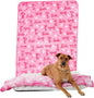 Franco Pet Barbie XL Oversized Super Soft Cozy Waterproof Sherpa-Backed Blanket Throw for Large Dogs, Couch/Bed/Car, 60x80 (Officially Licensed Product)