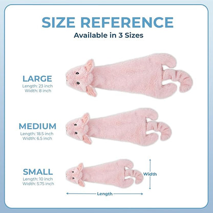 Best Pet Supplies Squeaky Dog Toys with Soft Durable Fabric for Small, Medium and Large Pets Interactive Toy for Indoor Play, Supports Active Biting and Play - Pig, Large