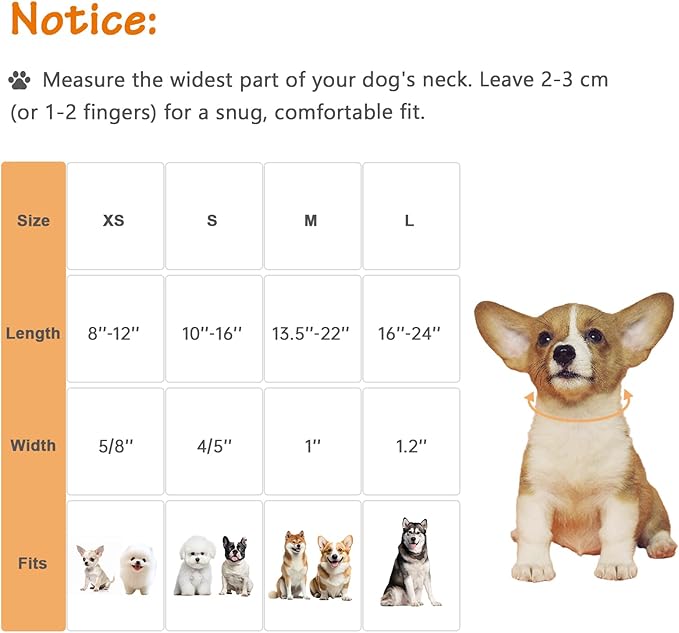 Fall Dog Collar – Halloween & Thanksgiving Dog Collars for Small Dogs – Soft & Comfortable Autumn Puppy Collar with Quick Release Buckle, Small Dog Collars for Girl Boy Dogs-S