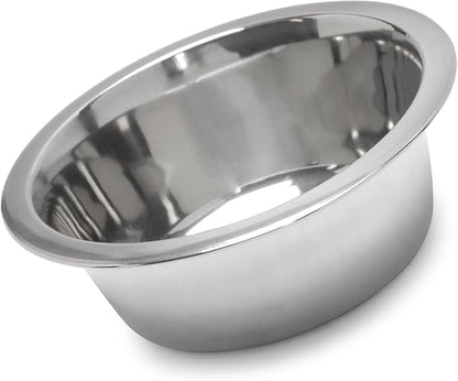 Jeffers Pet Standard Weight Stainless Steel Bowls for Dogs, Cats, Puppies, Kittens, Food & Water, Durable Feeding Dish, Travel, Camping, Indoor Outdoor Use, Dishwasher Safe Pet Accessories -3 Quart