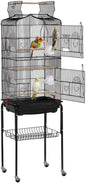 Yaheetech 64-inch Play Open Top Medium Small Bird Cage with Detachable Rolling Stand for Parrot Lovebirds Finches Canaries Parakeets Cockatiels Budgie Parrotlet Conures