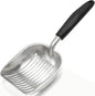 Cat Litter Scoop, Kitty Metal Scooper, Aluminum Alloy Sifter, Kitten Pooper Lifter, Deep Shovel, Long Handle, Poop Sifting, Durable, Heavy Duty, for Litter Box