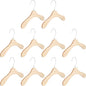 10pcs 8.66-inch Wooden Pet Clothes Hangers Wear-Resistant Small Dog Cat Hangers Household Portable Pet Accessory for Daily Use
