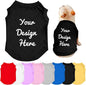 Personalized Dog Shirt Design Your Own Add Photo Text Logo Name Summer Breathable Dogs T-Shirt Clothes for Small Medium Large Pet, L