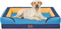 Comfort Expression Orthopedic Dog Bed for Extra Large Dogs 42x30 Inch, Waterproof Egg Crate Foam XL Pet Bed with Removable Bolsters, Dog Couch with Washable Cover & Non-Slip Bottom, Houston
