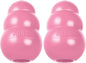 KONG - Puppy Toy Natural Teething Rubber - Fun to Chew, Chase and Fetch - for Medium Puppies - Pink (Pack of 2)