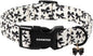 DOGWONG Cute Dog Collar, Black Bow Pattern Dog Collar, Girl Female Dog Collars with Strong Plastic Buckle for Small Dogs,XS