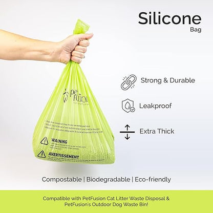 PetFusion Replacement Waste Bags Cat Litter Disposal & Outdoor Waste Disposal. Easily Holds 10+lbs. Durable Leakproof Dog Poop Bags