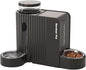 Gardner Pet Gravity Automatic 2-in-1 Pet Feeder, 0.8 Gallons*2 Cat Feeder and Water Dispenser Set, 100% BPA-Free and Stainless Steel Water Bowl for Dogs, Cats, Rabbits, Puppies (Black)