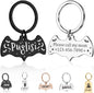 Dog Tags Personalized for Pets - Bat Shape Dog Tag, Customized Pet ID Tag for Black Cat, Witch Friendly Cat Tags, Funny Spooky Dog Name Tag, Stainless Steel Dog ID Tag Engraved on Both Sides