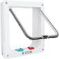 Safety Pet Door with 4 Way Lock, Weatherproof Cat Flap for Sliding Door, and Wall(X-Large, Outer Size 11 * 9.8 * 0.78in)